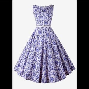 Blue and White vintage porcelain dress